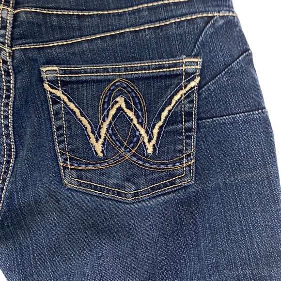 Wrangler Denim - Wrangler 1/2 x 34 tall 28x34 retro Mae W pink boot cut cowgirl riding jeans